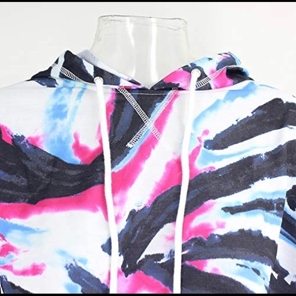 🦋 Tie Dye Printed Long Sleeve Crop Top Sweatsuit 😍 - Picture 5 of 10